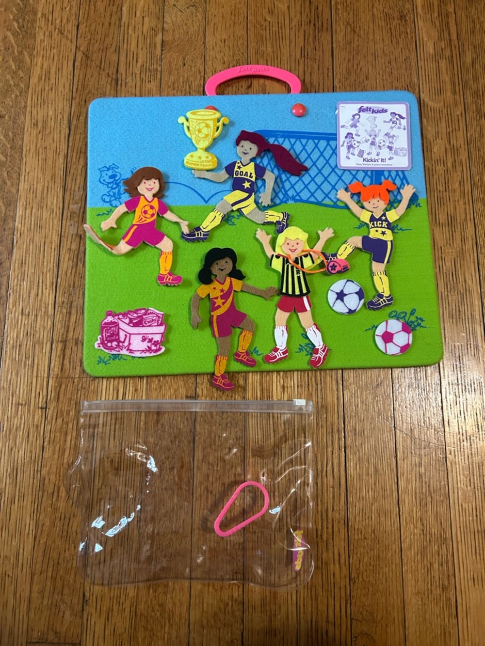 Felt Kids. Kids Soccer Felt Playset and Carry Case